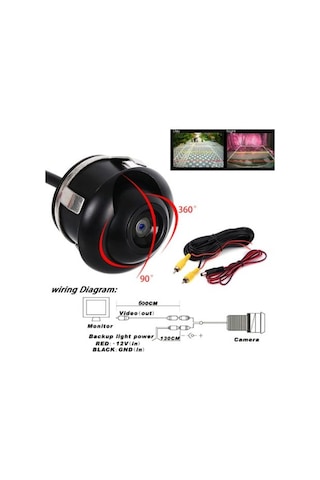 Audiomax 360 Derece Araç Geri Vites Arka Görüş Park Kamerası