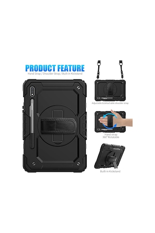 Samsung Uyumlu Galaxy Tab S8 Ultra SM-X900 X903 X905 X906 Kılıf Defender Askılı Pars Case Fuji