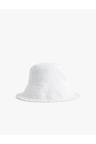 Koton Hasır Bucket Şapka Beyaz 6sak40039aa