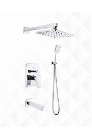 3 Yollu Ankastre Duş Batarya Seti KROM