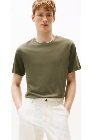 Tommy Hilfiger Cotton Modal Tee, Plı Yeşil Erkek T-shirt