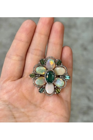 Allahverdi Türkmen Zümrüt Opal Yüzük 131