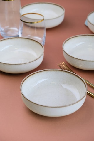 Kütahya Porselen Moderna Çorba Kasesi Tarçın 15cm 6 Lı Diğer