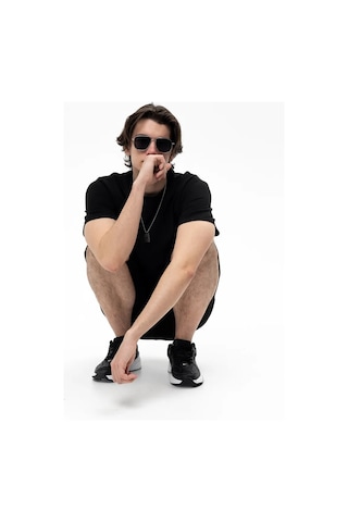 Tımına Pamuklu Spor Şort Ve Tişö 155815767 Siyah