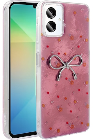 Galaxy A06 Uyumlu Kılıf Kamera Korumalı Figürlü Zore Ponti Silikon Kapak - Açık Pembe AÇIK PEMBE