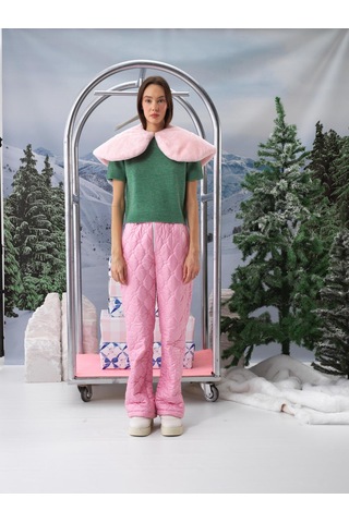 Pembe Formunu Koruyan Oversize Pantolon 201246