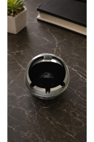 Dekoratif Metal Küllük Kapaklı Retro Masaüstü Küllük 7.5 Cm Açılır Kapanır