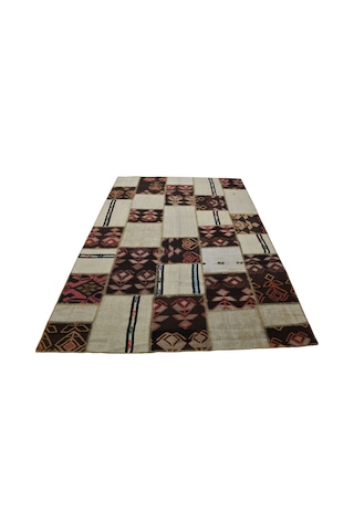 Kilim Antik El Dokuma 7.5m2 Yün Kendirli Patchwork Kırkyama Anadolu Kilimi 0113 - Yeni - Çok Renkli