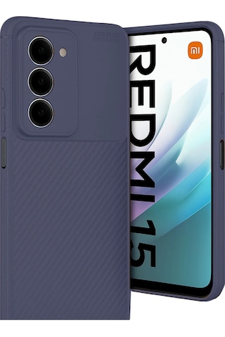 Xiaomi Redmi 15 4g Auto Focus Karbon Kapak - Lacivert