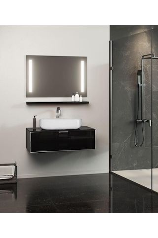 Orka Yalıköy 90 Banyo Dolap Takımı Beyaz Lavabo Parlak Beyaz 5000861 Diğer