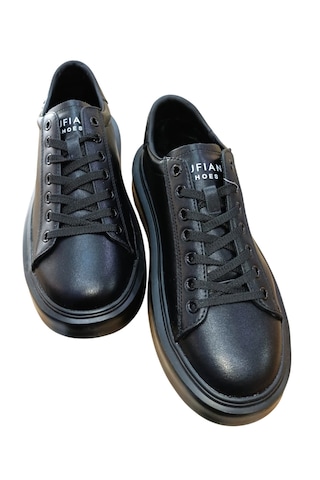 Lufian 11230234 Gage Erkek Deri Sneaker Ayakkabı Siyah Cilt Siyah1