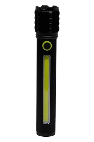 Gold Silver Gs 405 10w Çelik Kasa Zoom Özellikli Usb Şarjlı El Feneri Siyah