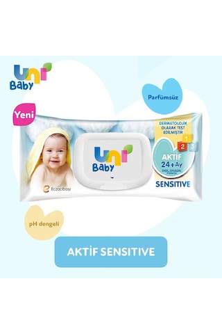 Uni Baby Aktif Sensitive Islak Mendil 24x52 1248 Yaprak