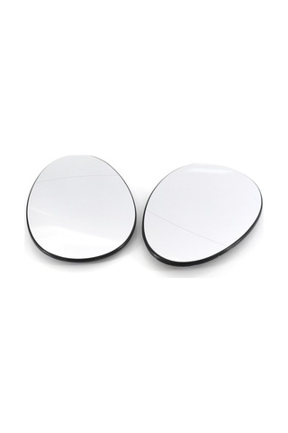 Besthome1 Mini R55/r56/r57/r58/r59 Yan Ayna Camı Seti, Sol+sağ, Isıtmalı Beyaz Ayna