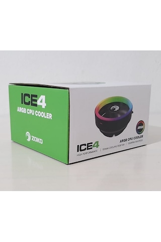 Zoko Ice-4 Intel/Amd 12Cm Auto Rainbow İşlemci Fanı