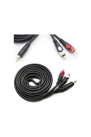 Wozlo 2 Rca Tos Lale To Stereo 3.5 MM Ses Kablosu Özel Bakır Seri 3 M