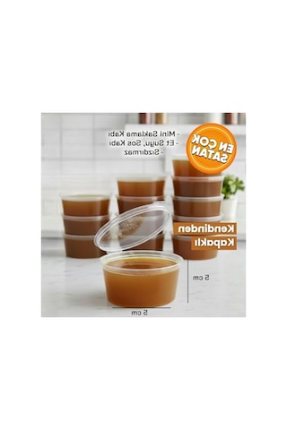 Mini Saklama Kabı Seti, 50 Adet, 120 Ml Kapasiteli, Sızdırmaz 0