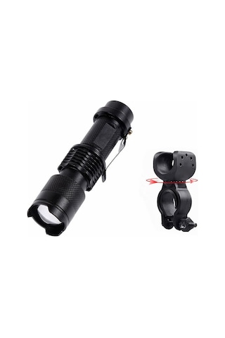 Exeo Led Bisiklet Ön Işığı 3 Modlu Far Işık Su Geçirmez Mini Siyah