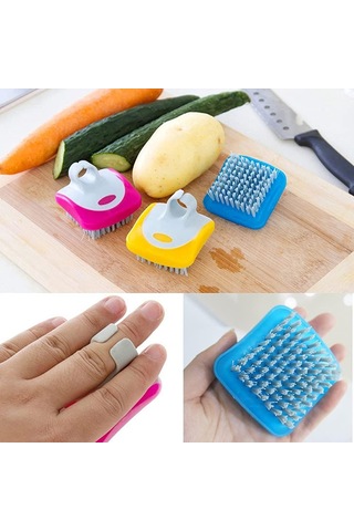 Cc Ggball 3 Parça Meyve Sebze Fırçası, 3 Adet Sebze Fırçaları Meyve Scrubber Esnek Kıllar Scrubber Temizleme Aracı Havuç Meyveler Için Mutfak Fırçası Ev Mutfak