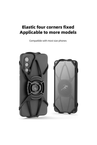 Ebitda Bisiklet Telefon Tutucu, Silikon Montaj Braketi, Cep Telefonu Montajı, Yüksek Kaliteli, Elastik, 360 Döndürülebilir, Altın