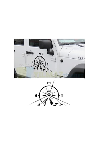 Karavan Çekme Pusula Dağ Off Road Oto Sticker Yapıştırma Etiket