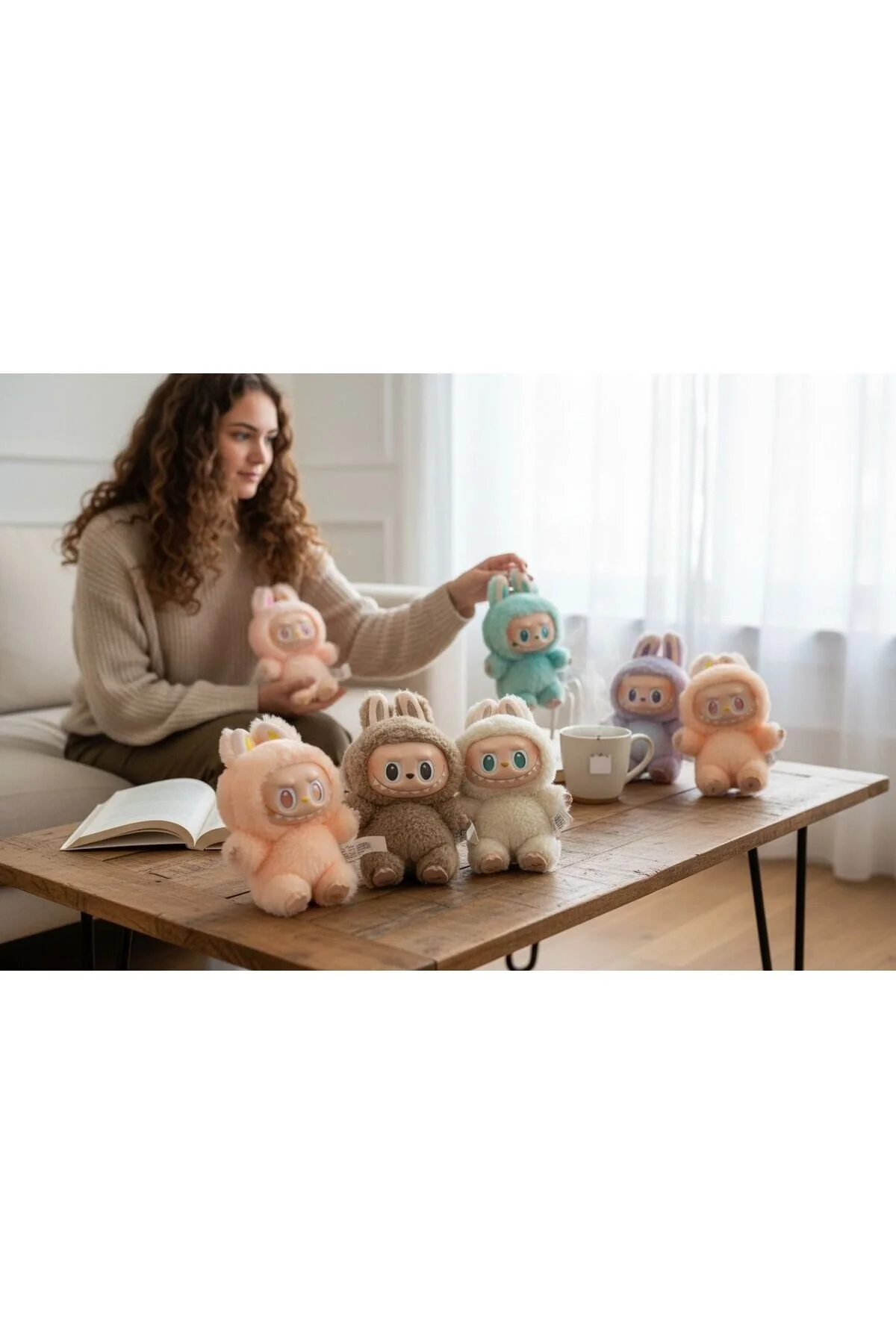 Labbu Big Into Energy Ayakta Serisi Oyuncak Peluş Bebek Peluş Anahtarlık Labubu Oyuncak Çok Renkli