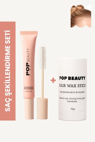 Pop Beauty Saç Sabitleyici & Şekillendirici Wax + Fırça Seti