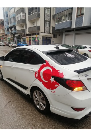 Ay Yıldız Sticker Türk Bayrağı Sticker Araba Sticker Kırmızı Kırmızı