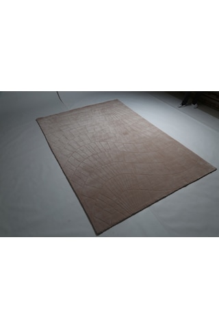 Çam Halı Emboss 7803 Pembe Modern Desen Yeni Zellanda Yünü Ve Viskon El Dokuması Halı - 130x190 Pembe