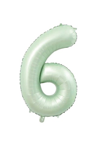 Yeşil 6 Rakam Folyo Balon 76cm Yeşil