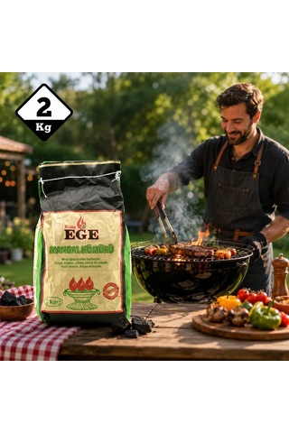 2 Kg Mangal Kömürü - Çıra Hediyeli - Meşe Kömürü Hafta Sonu Ateş Yakma Akşam Yemeği