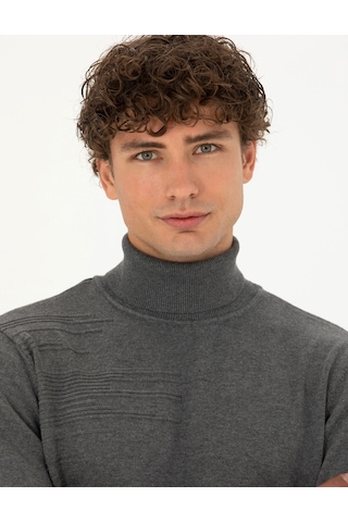 Pierre Cardin Erkek Gri Melanj Triko Kazak 50281831-vr086 Gri Melanj