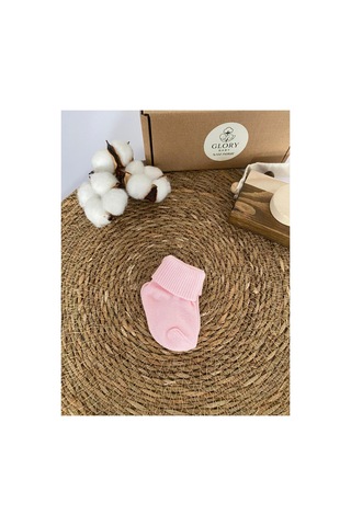 Glory Baby Organik Pamuklu Unisex 5'li Premium Yenidoğan Bebek Çorabı - Kutulu Ekru-pembe-lila-turuncu-soman Ekru-pembe-lila-turuncu-soman