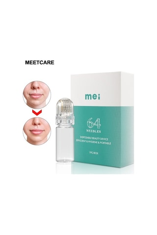 1 Adet 1.5 Hydra Derma Rulo 64 Pin Mikro Titanyum Iğne Ipuçları Derma Iğneler Yüz Cilt Bakımı Yaşlanma Karşıtı Beyazlatma Şişe Rulo Yeniden Kullanılabilir Rıblq8 Çok Renkli
