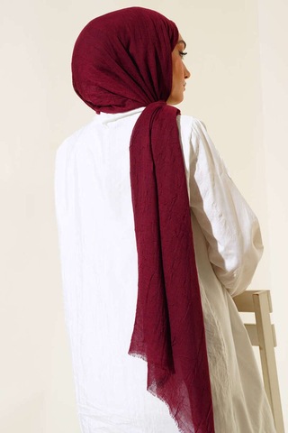 Bambu Şal Tesettür, Pamuklu, Hafif, Rahat, Şık, Yüksek Kalite, Hijab, Shawl, Original, Lux Bordo