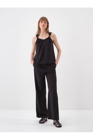 Xint Siyah Doğal Akışlı Oversize Bluz 751113