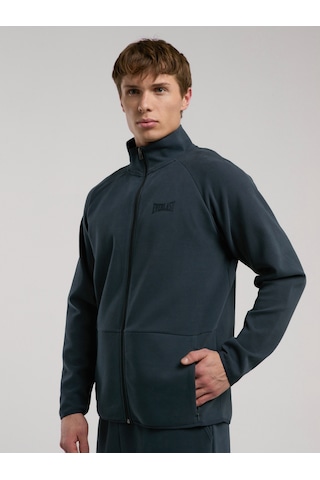 Everlast Ever Relaxed Regular Antrasit Yüksek Yaka Erkek Full Zip Sweatshirt Koyu Gri