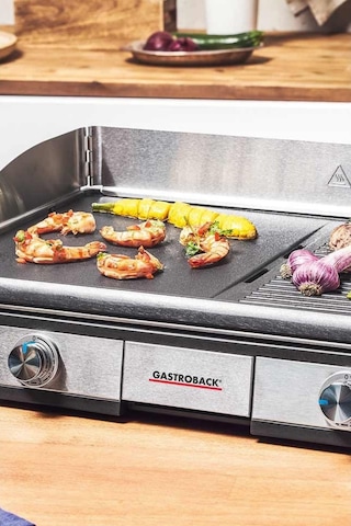 Gastroback Advanced Pro Bbq Elektrikli Masaüstü Grill 2300w 1500 Cm² Kamp Ocağı Gri