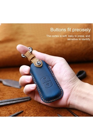 Tongxida Mazda Uyumlu Eski Stil Hallmo Anahtar Koruyucu, Mavi 2 Adet, İki Anahtar Sürümü