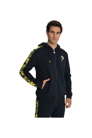 Fenerium Fenerbahçe Lacivert Tribün Uv Baskılı Kamuflaj Detaylı Erkek Sweatshirt Lacivert