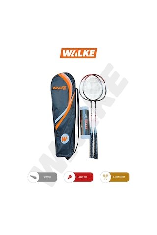 Walke Badminton Raket Seti Çantalı 6 Adet Top Hediyeli