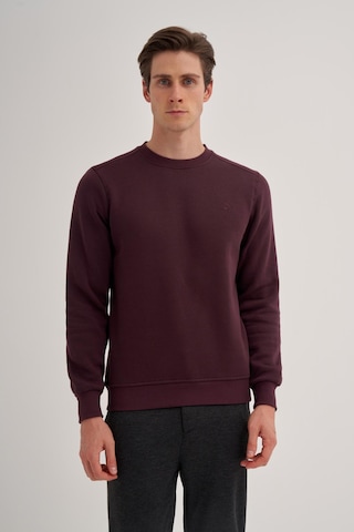 Cazador 56150 Erkek Bisiklet Yaka Sweatshirt Vişne