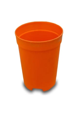 Katı Plastik Sukulent Saksısı 10 Adet Turuncu 5.5 Cm