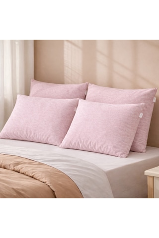 4'lü Pamuklu 50x70 Yastık Kılıfı Pembe