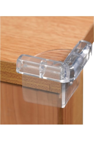 Slikon Cam Raf Köşe Koruyucu Çocuk Güvenliği 4'lü Set Tam Boy 3 x 3.5 CM Çok Renkli