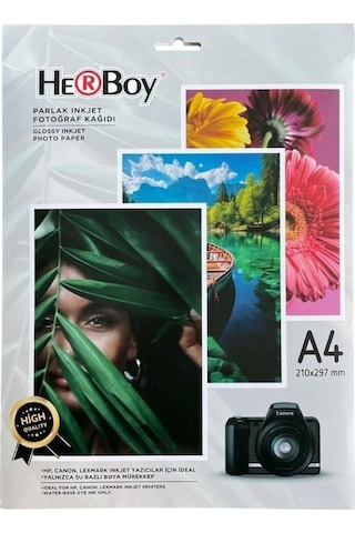 Herboy Parlak Fotoğraf Kağıdı 210x297 A4 240gr 20 Adet