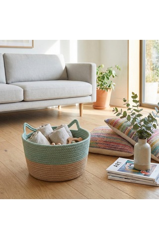 Koçtaş Kedi Kulaklı Sepet 30x18 Cm Yeşil
