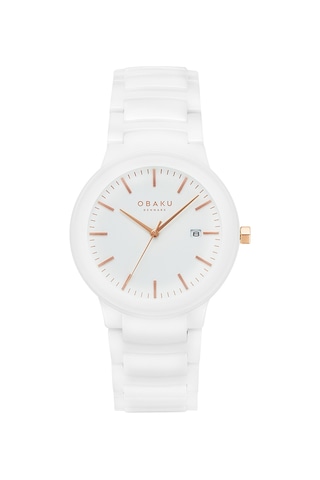 Obaku Denmark V280ldwwcw Quartz Seramik Beyaz Kadran 38 Mm Kadın Kol Saati Beyaz