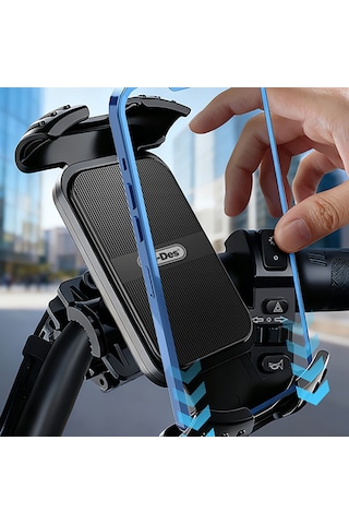 Go Des Gd-hd503 360 Derece Dönebilen Ayarlanabilir Motosiklet Ve Bisiklet Telefon Tutucu Siyah