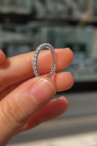 Gümüş 2 Mm Taşlı İnce Tamtur Gümüş Yüzük Alyans Diğer